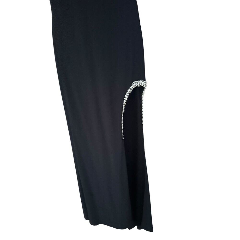 Mac DuggalHigh Slit Halter Gown with Rhinestone Accents Size 8 NWOT $398 - Picture 8 of 16
